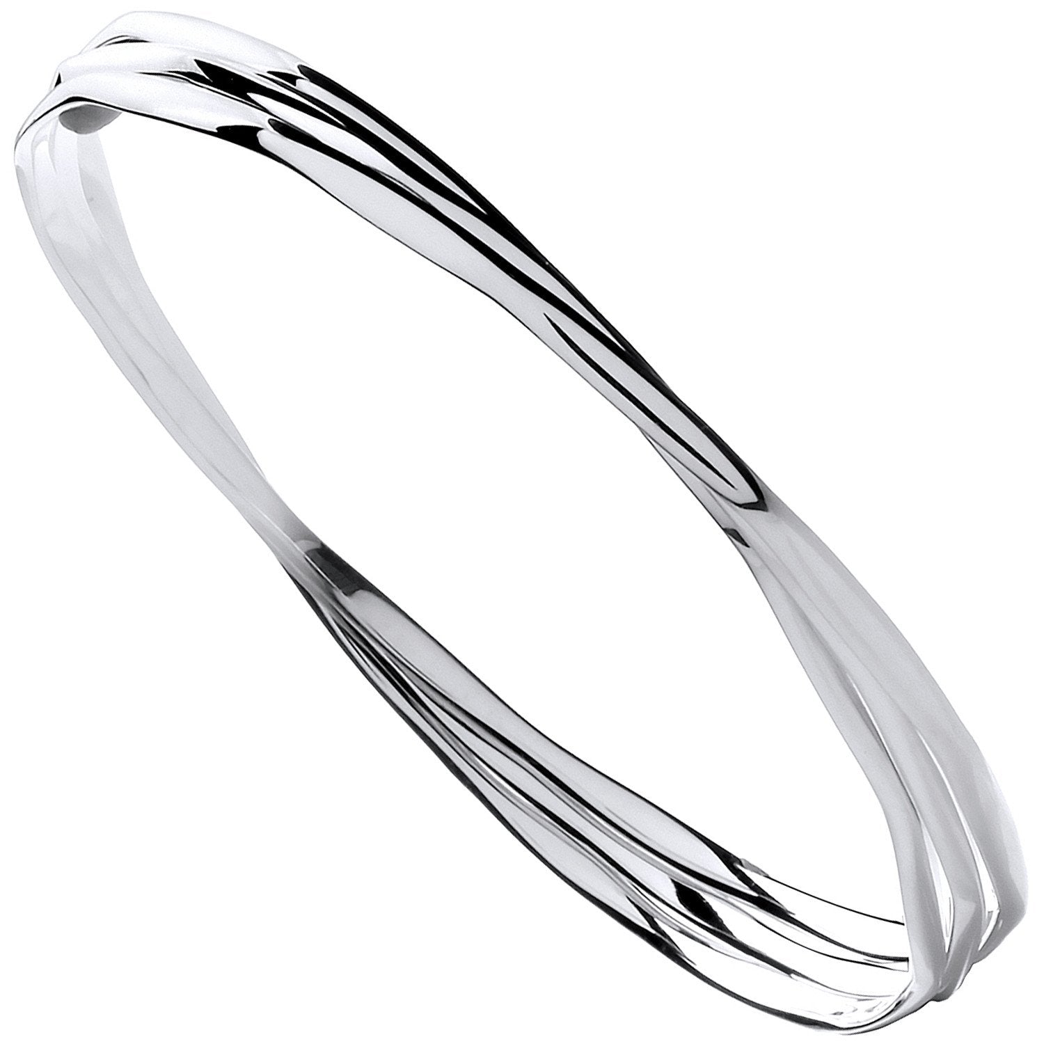 Silver Russian Faceted Ladies Bangle - Luxury Watch - Certified Authentic - Swiss Made – Luxury Watch by Imperial Time